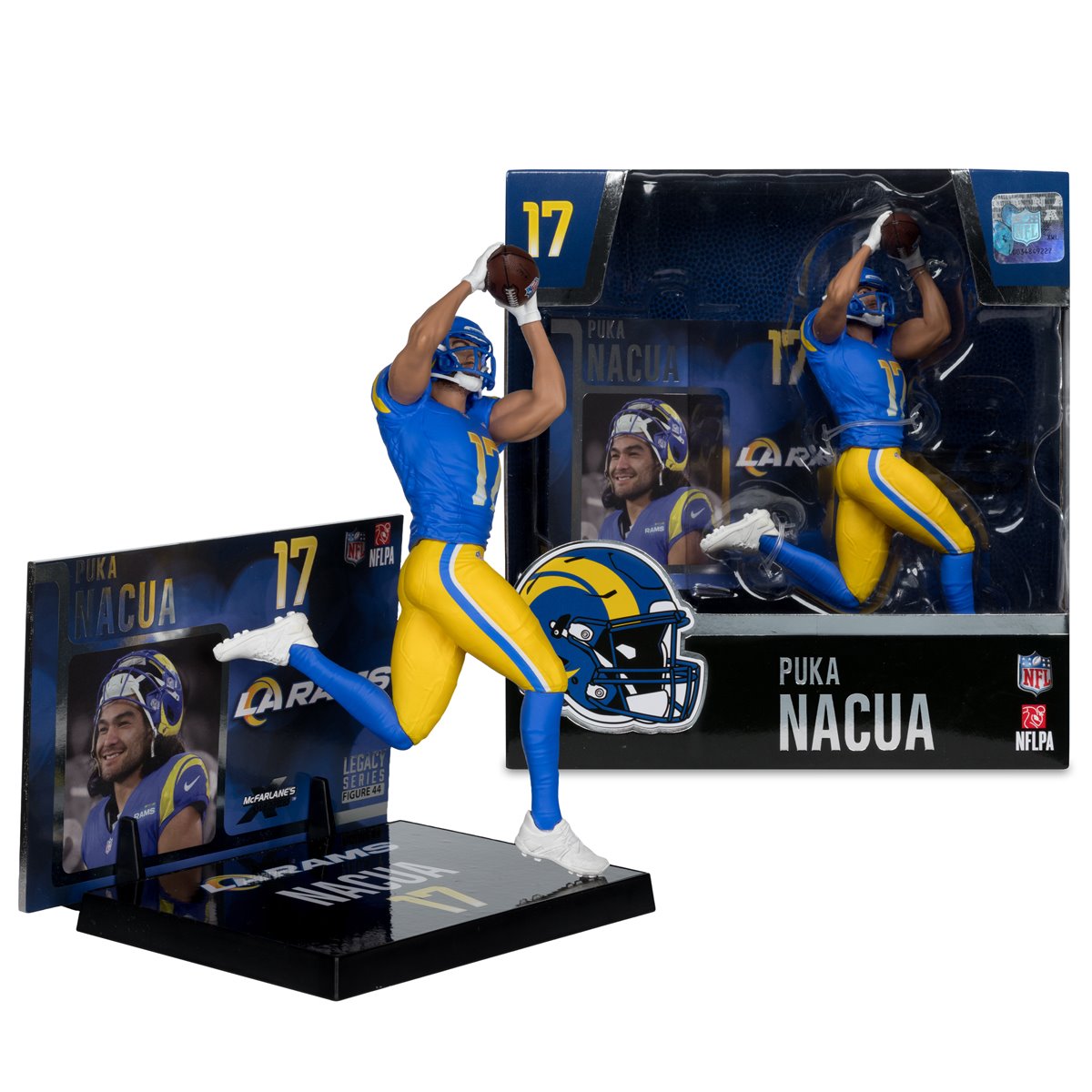 NFL SportsPicks 2025 Los Angeles Rams Puka Nacua 7-Inch Scale Posed Figure - Image 6