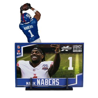 NFL SportsPicks 2025 New York Giants Malik Nabers 7-Inch Scale Posed Figure - Image 2