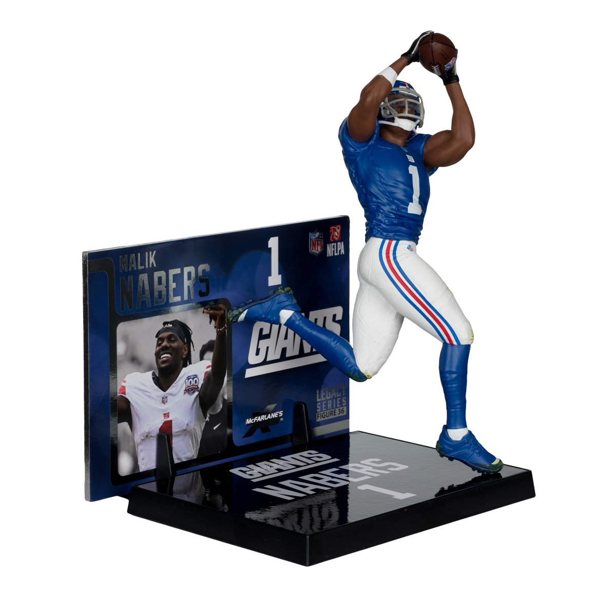 NFL SportsPicks 2025 New York Giants Malik Nabers 7-Inch Scale Posed Figure - Image 4