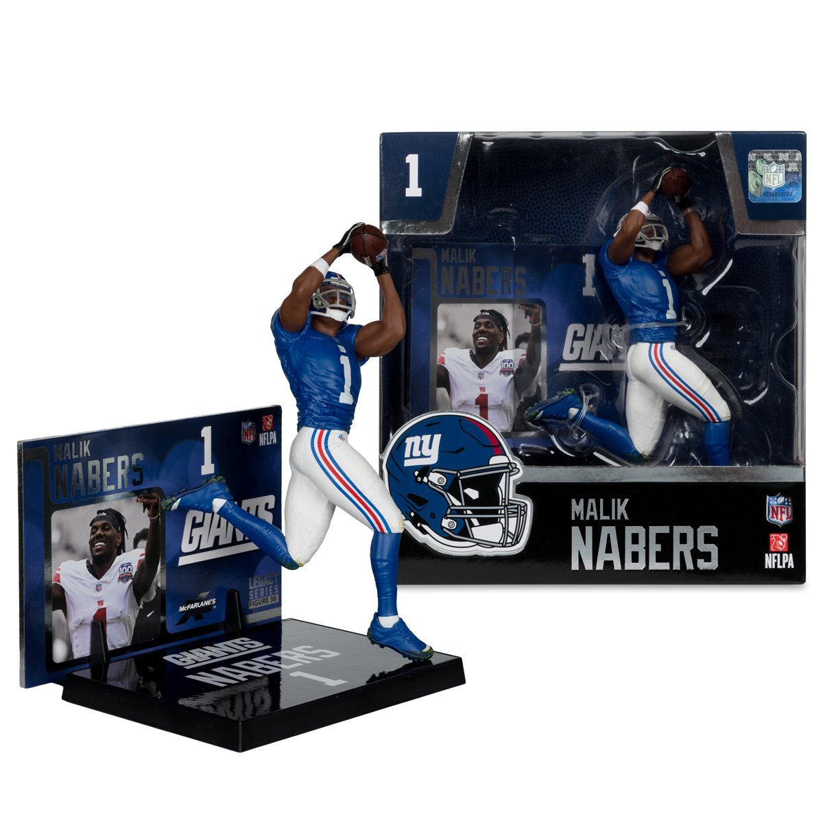NFL SportsPicks 2025 New York Giants Malik Nabers 7-Inch Scale Posed Figure - Image 6