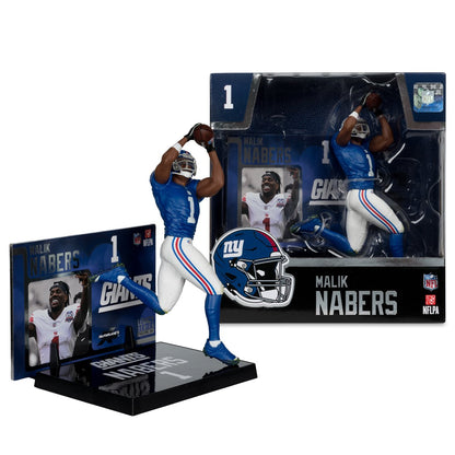 NFL SportsPicks 2025 New York Giants Malik Nabers 7-Inch Scale Posed Figure - Image 6