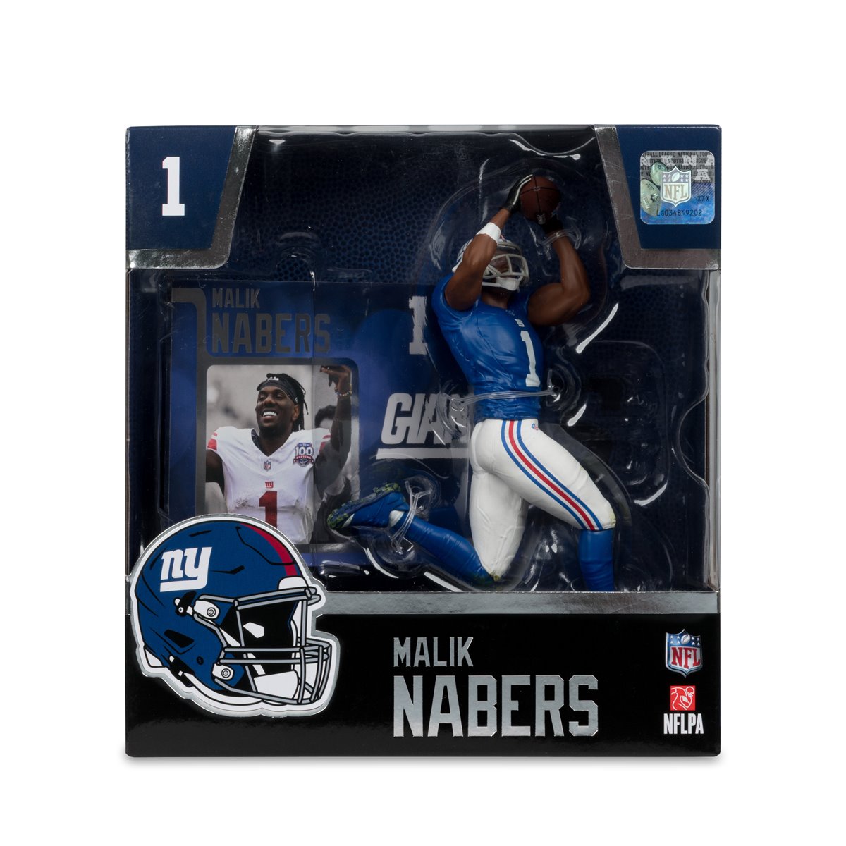 NFL SportsPicks 2025 New York Giants Malik Nabers 7-Inch Scale Posed Figure - Image 7