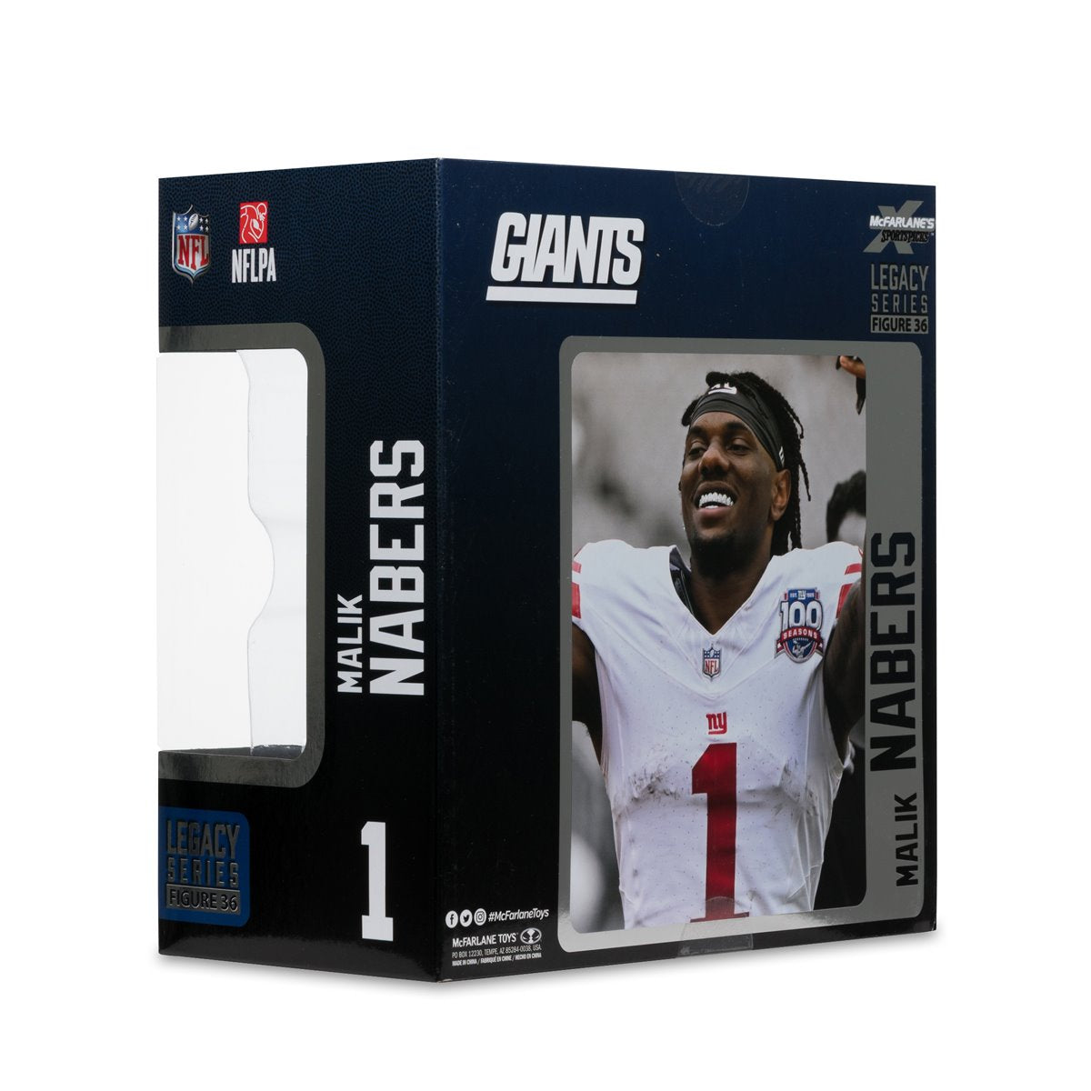 NFL SportsPicks 2025 New York Giants Malik Nabers 7-Inch Scale Posed Figure - Image 8
