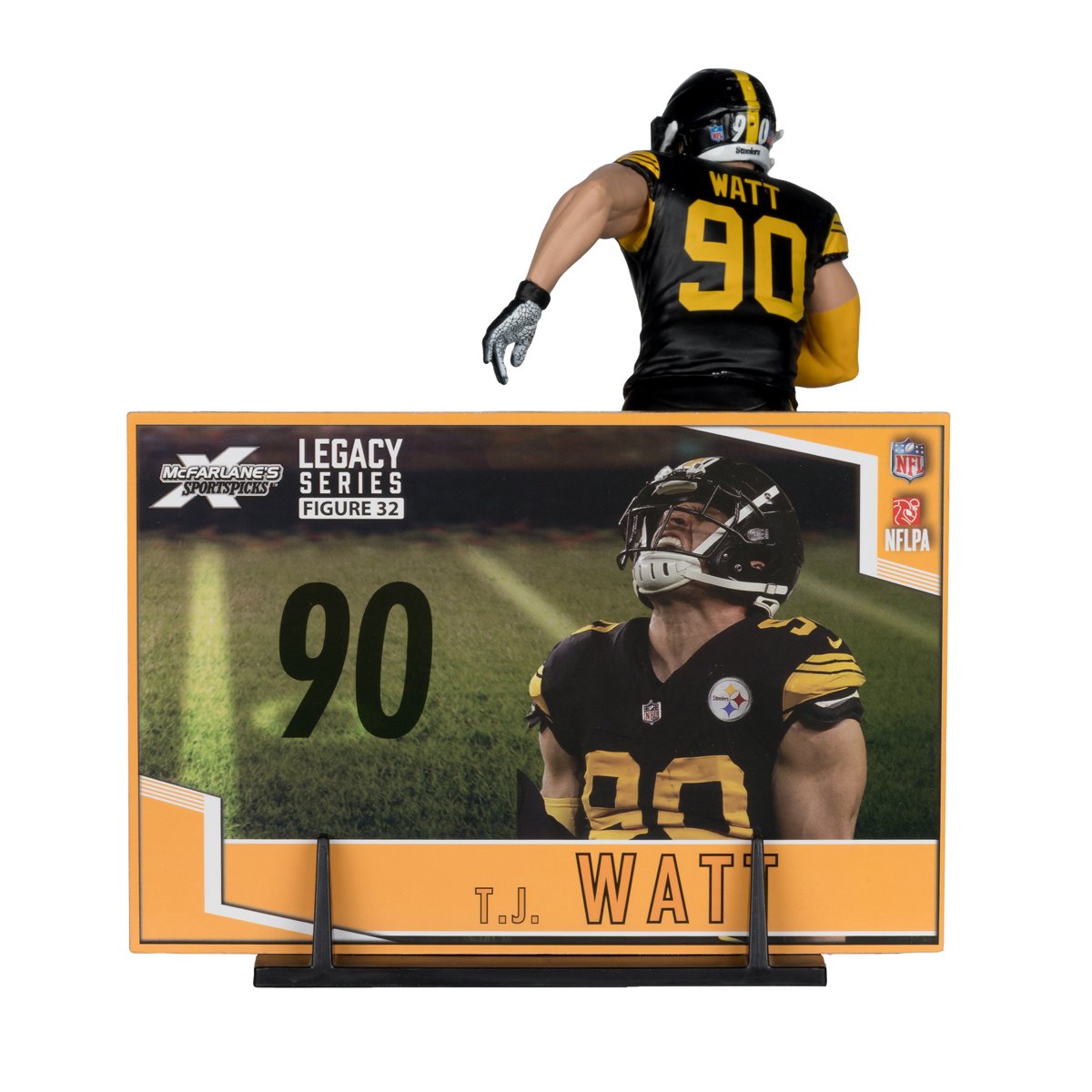 NFL SportsPicks 2025 Pittsburgh Steelers T.J. Watt 7-Inch Scale Posed Figure - Image 2