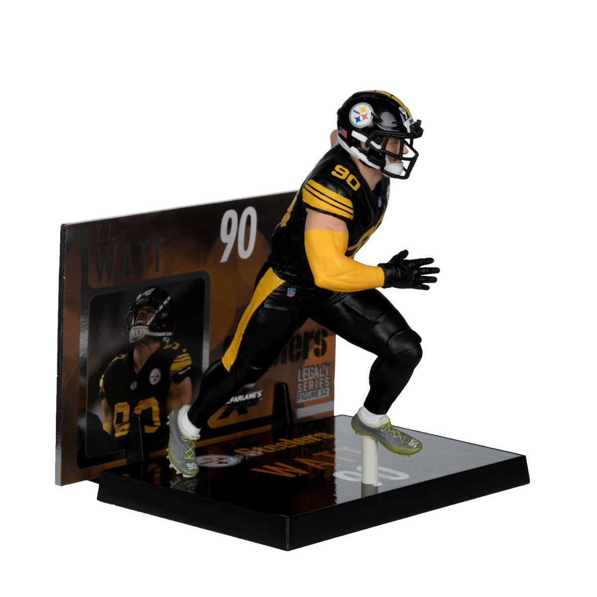 NFL SportsPicks 2025 Pittsburgh Steelers T.J. Watt 7-Inch Scale Posed Figure - Image 3