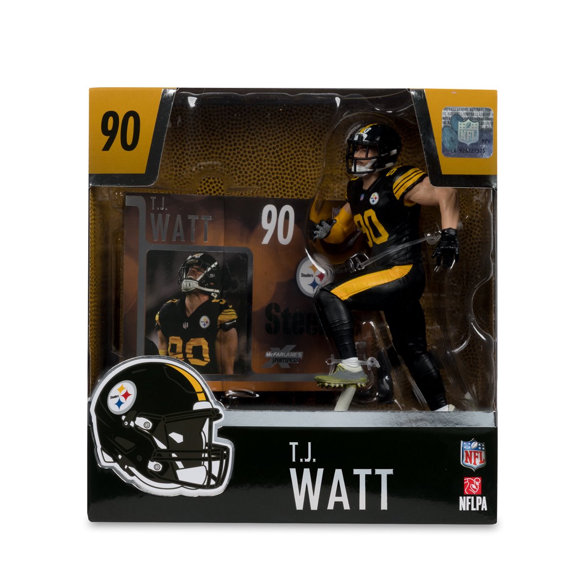 NFL SportsPicks 2025 Pittsburgh Steelers T.J. Watt 7-Inch Scale Posed Figure - Image 6