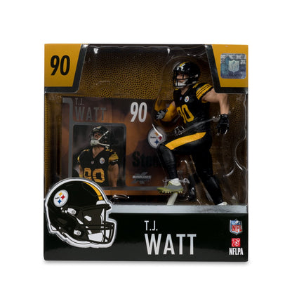 NFL SportsPicks 2025 Pittsburgh Steelers T.J. Watt 7-Inch Scale Posed Figure - Image 6
