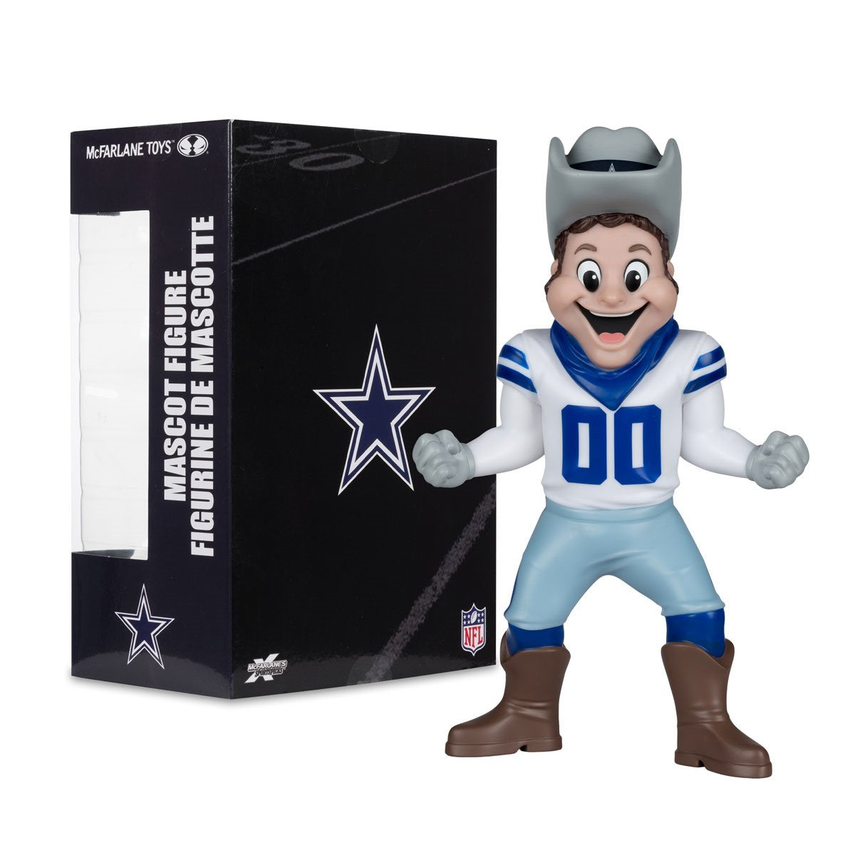 NFL SportsPicks Dallas Cowboys Rowdy Mascot 8-Inch Posed Figure - Image 6