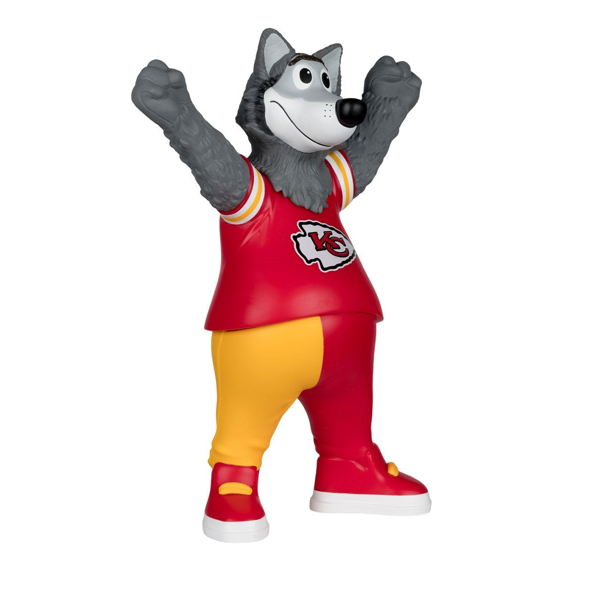 NFL SportsPicks Kansas City Chiefs K. C. Wolf Mascot 8-Inch Posed Figure - Image 3