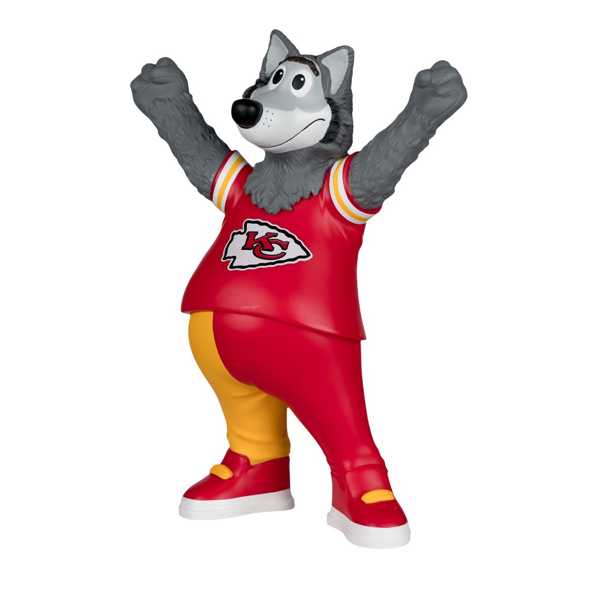 NFL SportsPicks Kansas City Chiefs K. C. Wolf Mascot 8-Inch Posed Figure - Image 4