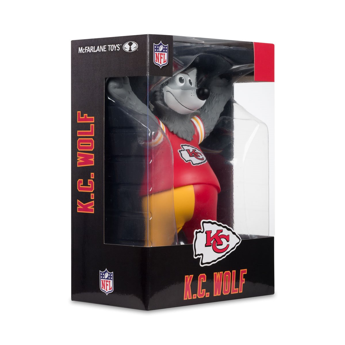 NFL SportsPicks Kansas City Chiefs K. C. Wolf Mascot 8-Inch Posed Figure - Image 8