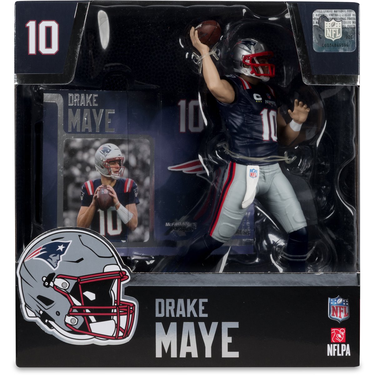 NFL SportsPicks New England Patriots Drake Maye 7-Inch Posed Figure - Image 6