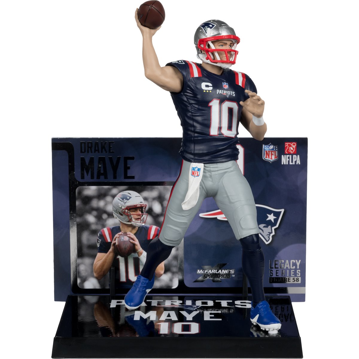 NFL SportsPicks New England Patriots Drake Maye 7-Inch Posed Figure