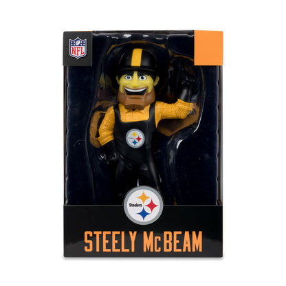NFL SportsPicks Pittsburgh Steelers Steely McBeam Mascot 8-Inch Posed Figure - Image 7