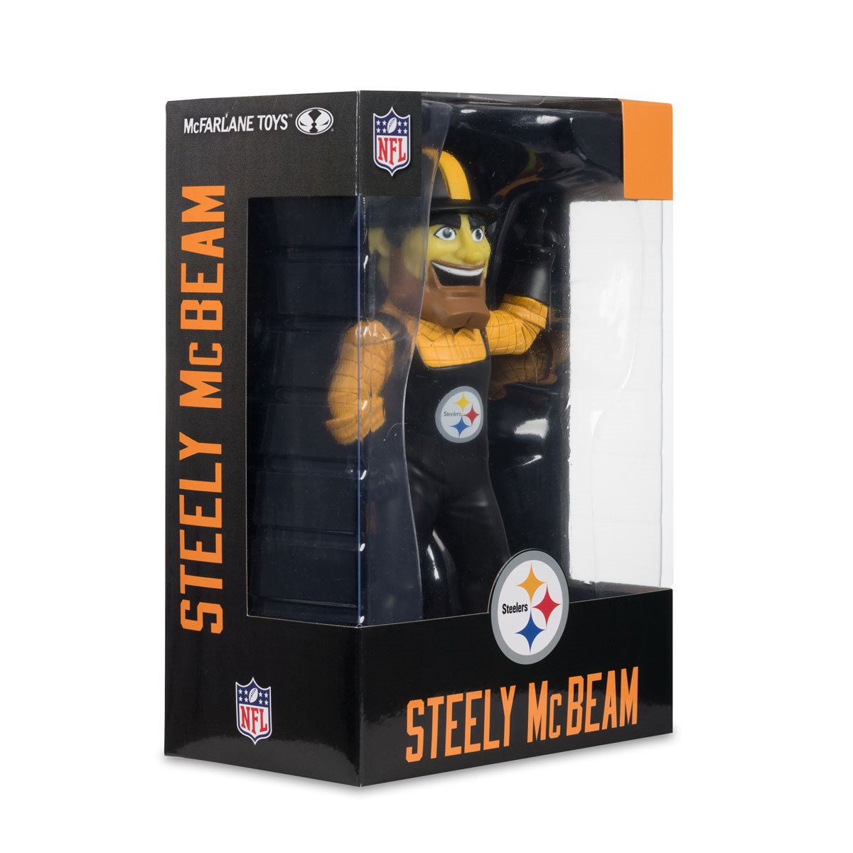 NFL SportsPicks Pittsburgh Steelers Steely McBeam Mascot 8-Inch Posed Figure - Image 8