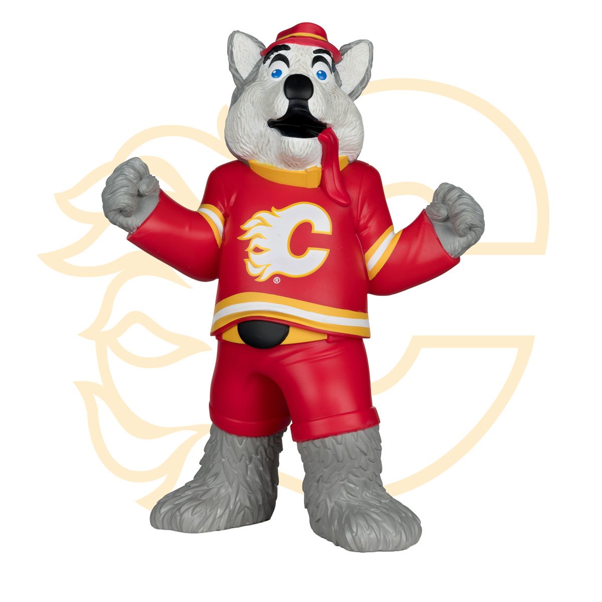 NHL Calgary Flames Harvey the Hound Version 2 Mascot Posed Figure - Image 2