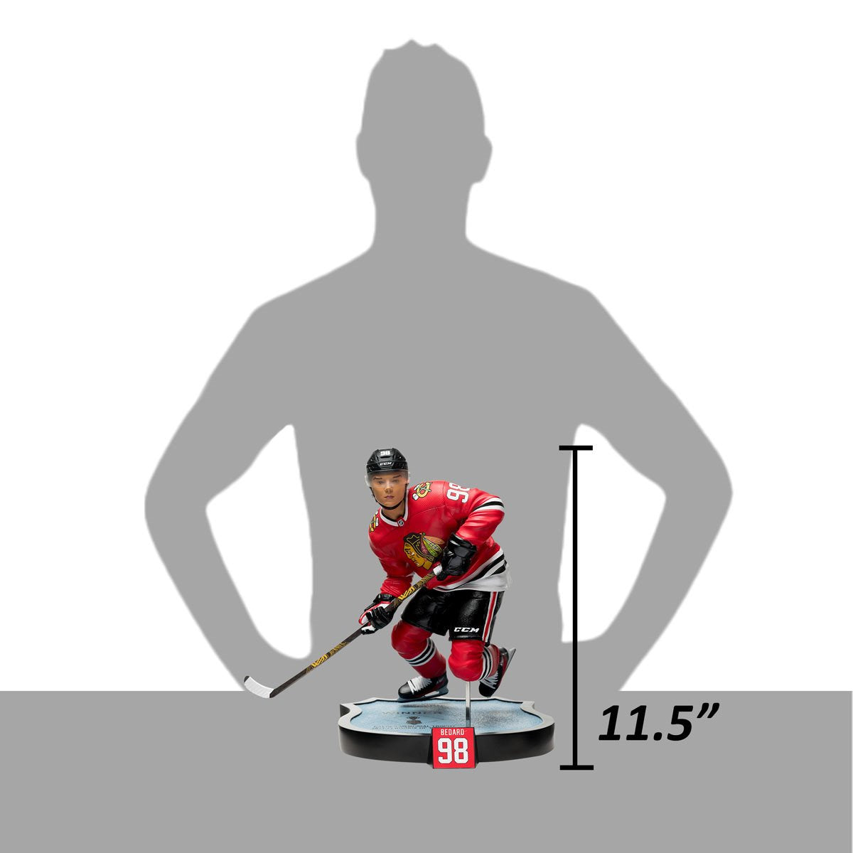 NHL Chicago Blackhawks Connor Bedard 1:6 Scale Resin Statue - Image 8