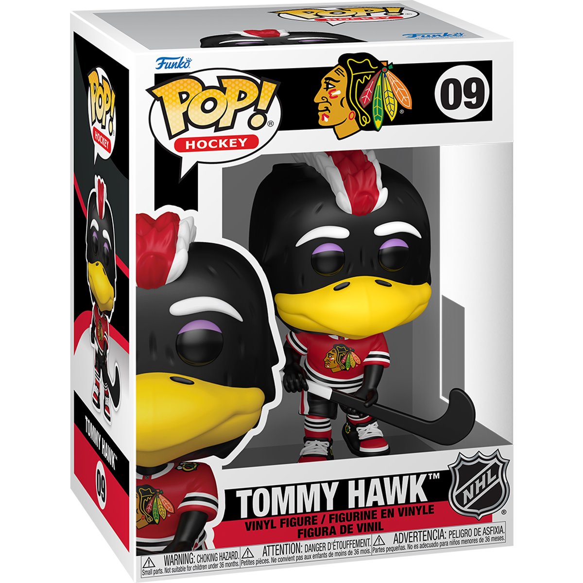 NHL Mascots Blackhawks Tommy Hawk Funko Pop! Vinyl Figure #09 - Image 3
