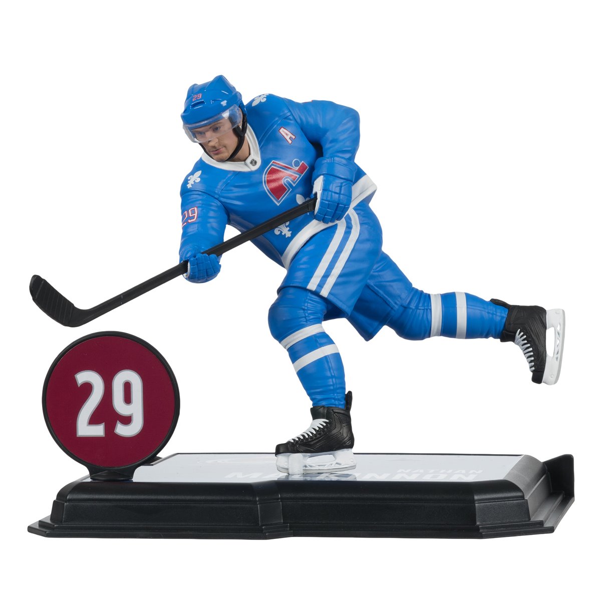 NHL McFarlane's SportsPicks Quebec Nordiques Retro Nathan MacKinnon 7-Inch Scale Posed Figure - Image 4