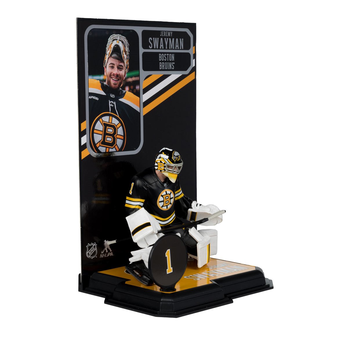 NHL SportsPicks Boston Bruins Jeremy Swayman 7-Inch Posed Figure - Image 4