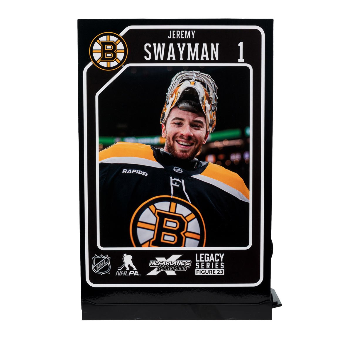 NHL SportsPicks Boston Bruins Jeremy Swayman 7-Inch Posed Figure - Image 6