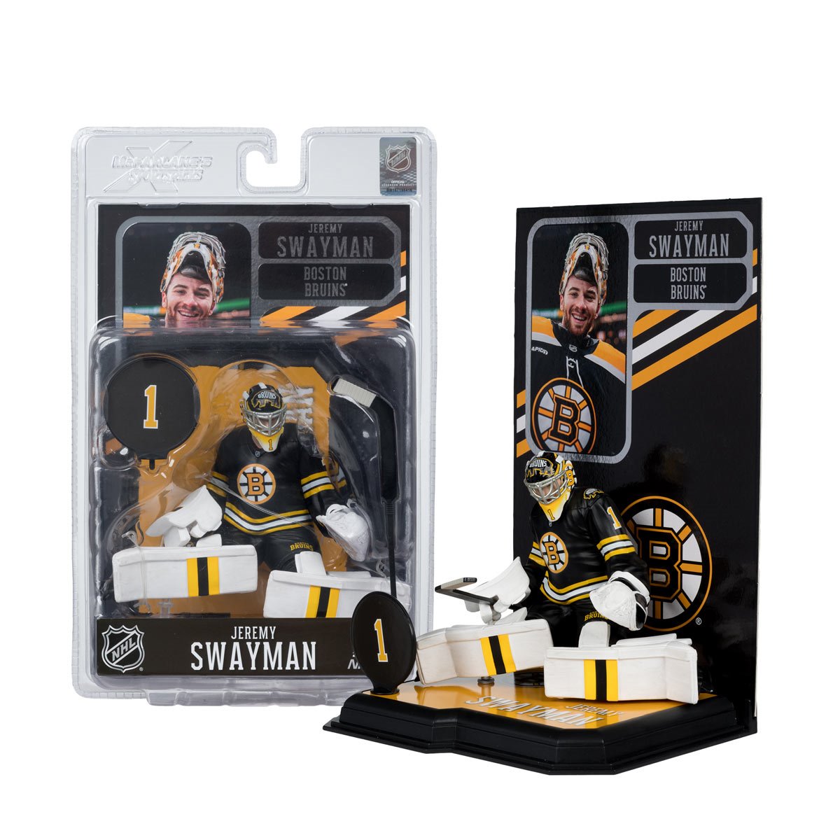 NHL SportsPicks Boston Bruins Jeremy Swayman 7-Inch Posed Figure - Image 7