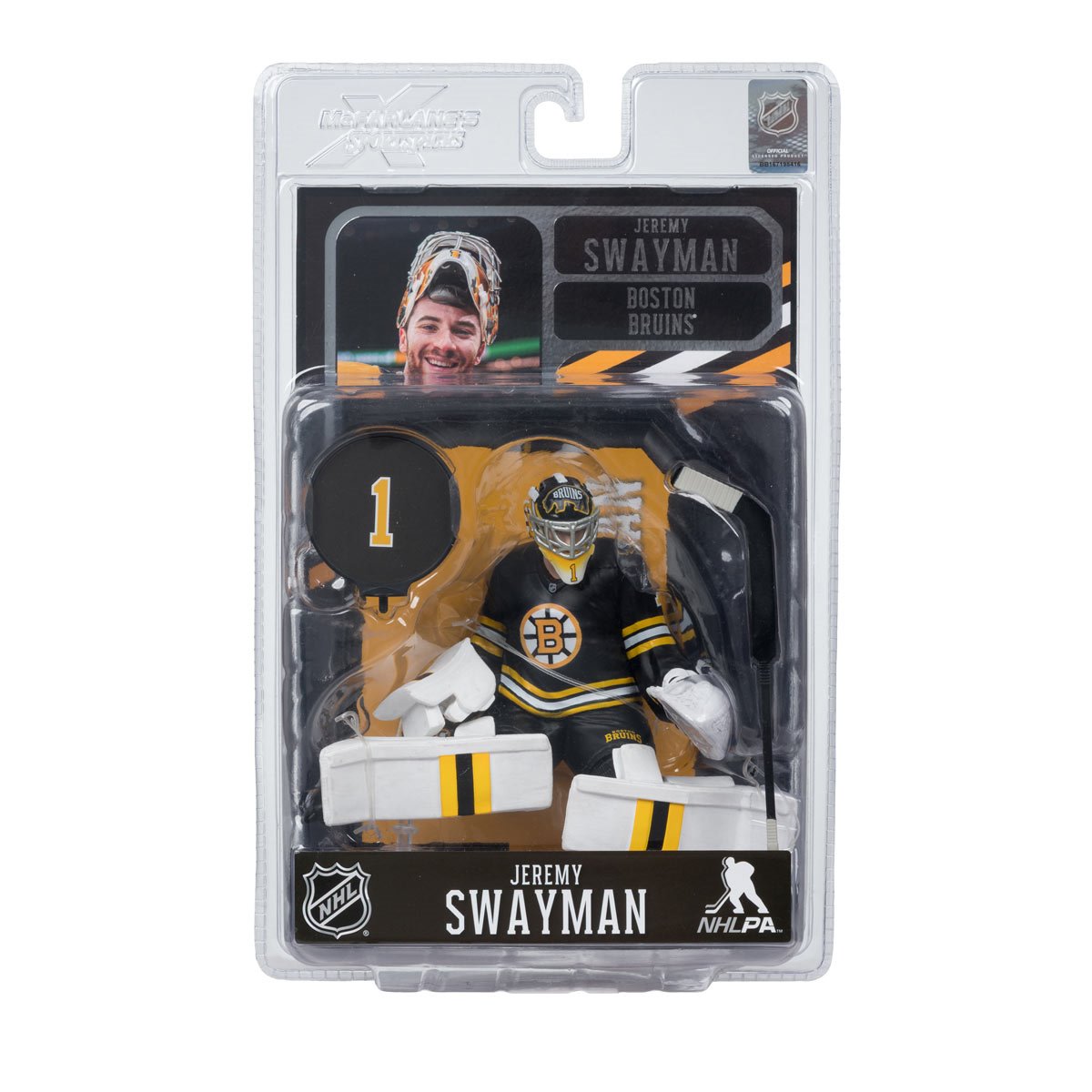 NHL SportsPicks Boston Bruins Jeremy Swayman 7-Inch Posed Figure - Image 8