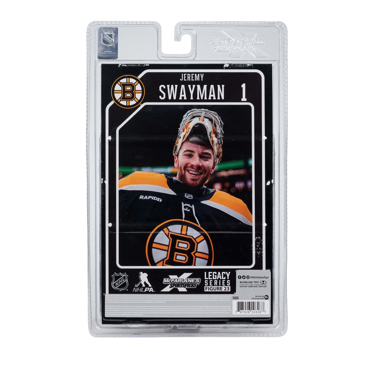 NHL SportsPicks Boston Bruins Jeremy Swayman 7-Inch Posed Figure - Image 9