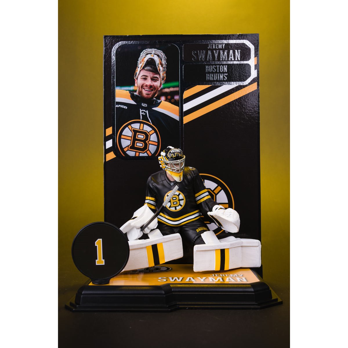 NHL SportsPicks Boston Bruins Jeremy Swayman 7-Inch Posed Figure - Image 10
