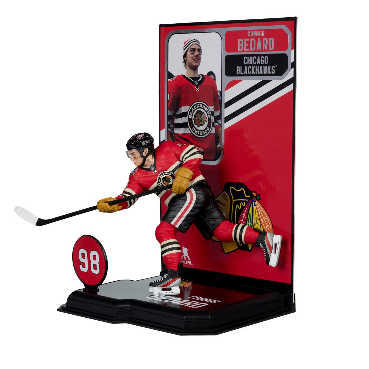 NHL SportsPicks Chicago Blackhawks Connor Bedard Winter Classic Jersey 7-Inch Posed Figure - Image 4
