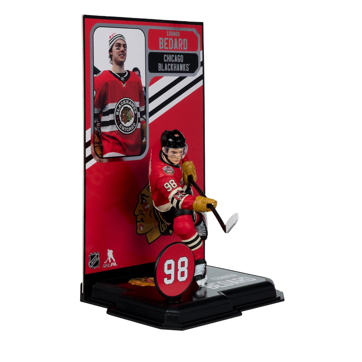 NHL SportsPicks Chicago Blackhawks Connor Bedard Winter Classic Jersey 7-Inch Posed Figure - Image 5