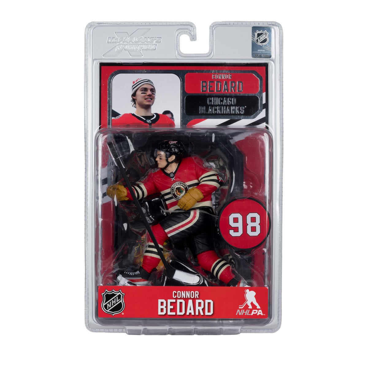 NHL SportsPicks Chicago Blackhawks Connor Bedard Winter Classic Jersey 7-Inch Posed Figure - Image 8
