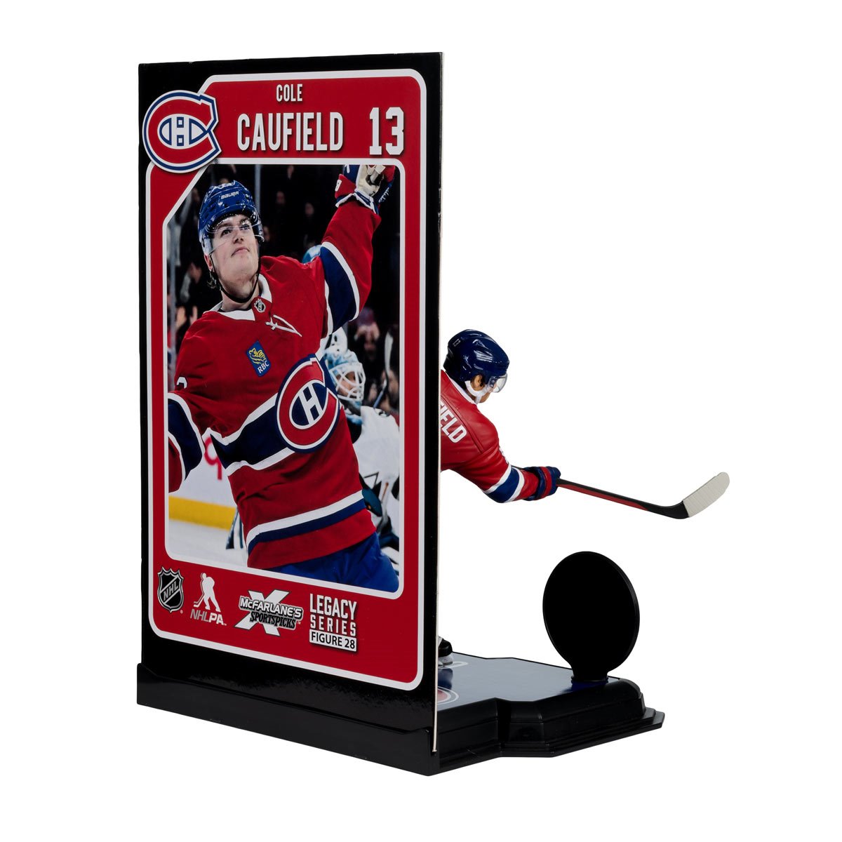 NHL SportsPicks Montreal Canadiens Cole Caufield Alternate Jersey 7-Inch Posed Figure - Image 6