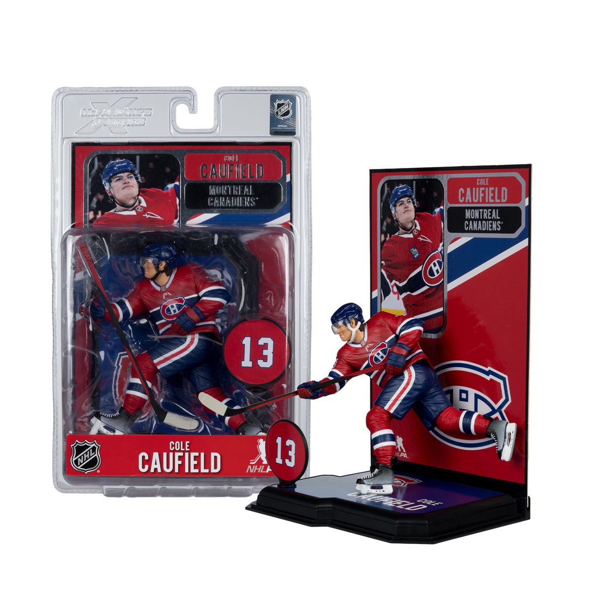 NHL SportsPicks Montreal Canadiens Cole Caufield Alternate Jersey 7-Inch Posed Figure - Image 7