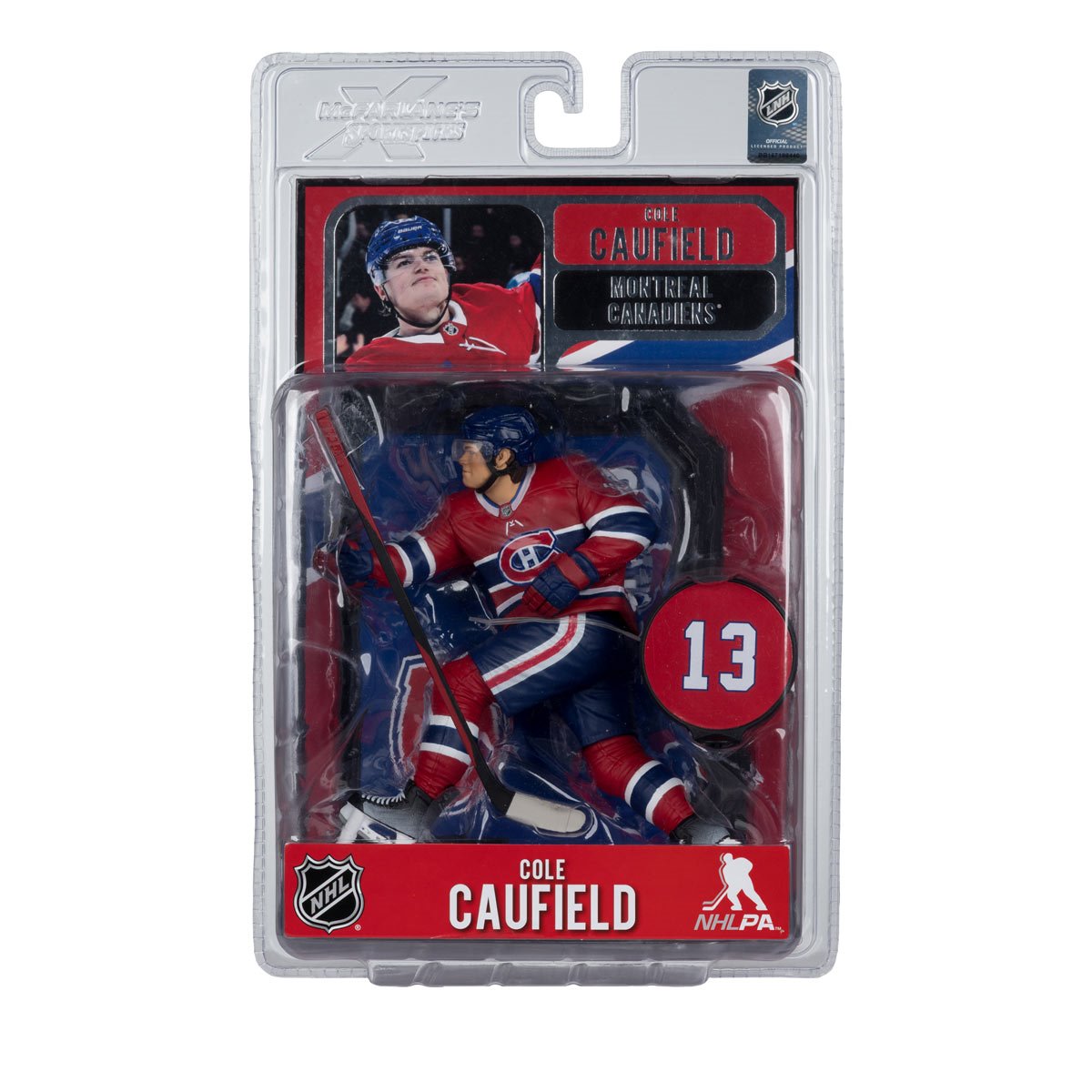 NHL SportsPicks Montreal Canadiens Cole Caufield Alternate Jersey 7-Inch Posed Figure - Image 8
