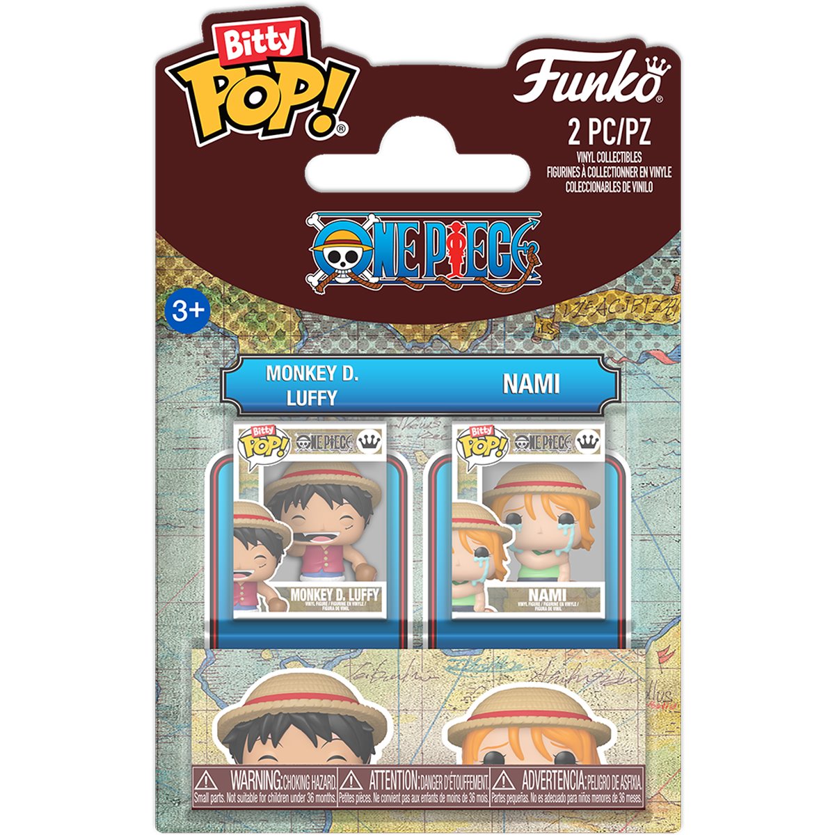 One Piece Monkey D. Luffy and Nami Funko Bitty Pop! Mini-Figure 2-Pack - Image 5