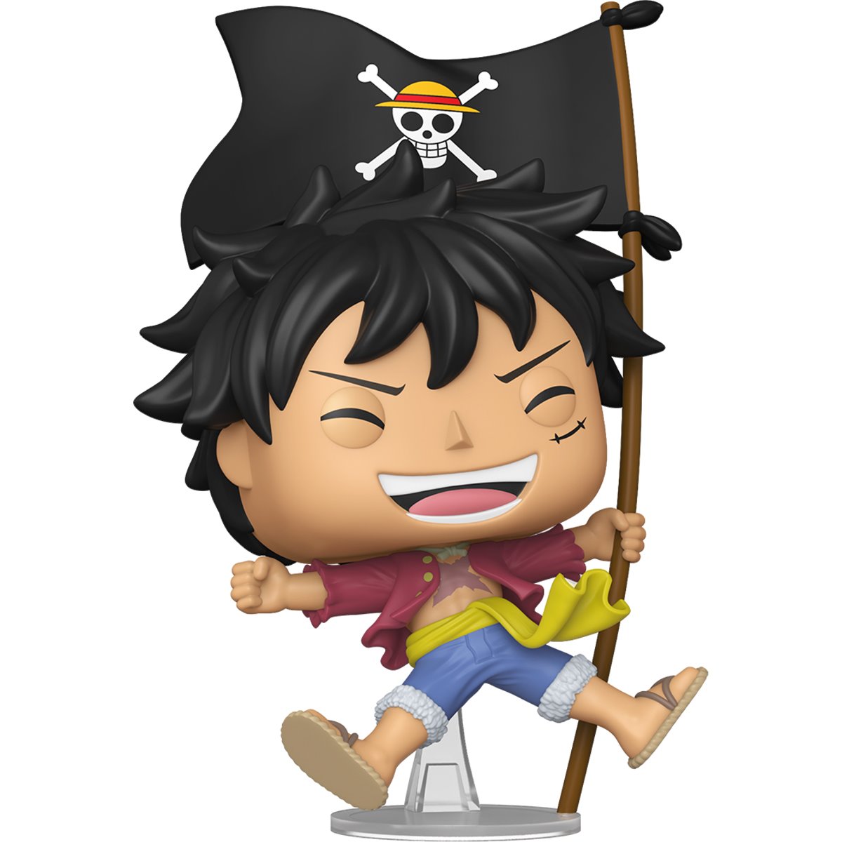 One Piece Monkey D. Luffy with Flag Funko Pop! Vinyl Figure #2214 - Image 3