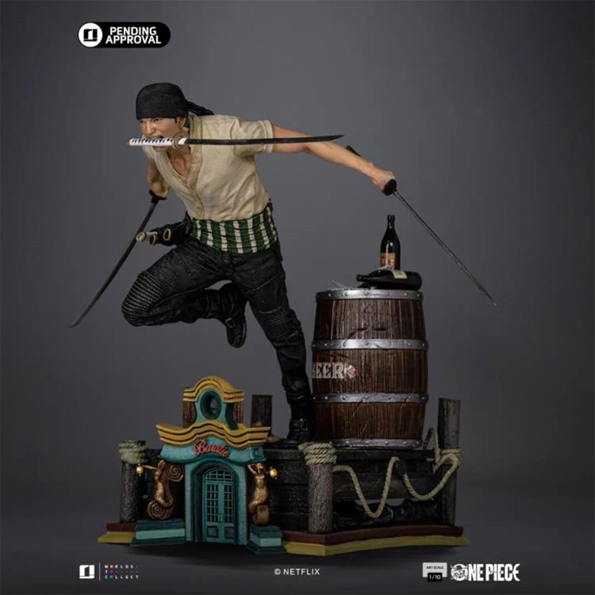 One Piece Netflix Roronoa Zoro 1:10 Art Scale Limited Edition Statue - Image 3