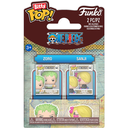 One Piece Roronoa Zoro and Sanji Funko Bitty Pop! Mini-Figure 2-Pack - Image 5