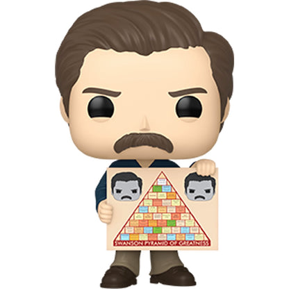 Parks and Recreation 15th Anniversary Ron Swanson with Swanson Pyramid of Greatness Funko Pop! Vinyl Figure #1569 - Image 2