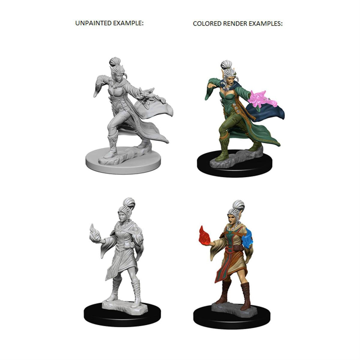Pathfinder Battles Deep Cuts: Elf Female Sorcerer Mini-Figure 2-Pack - Image 4