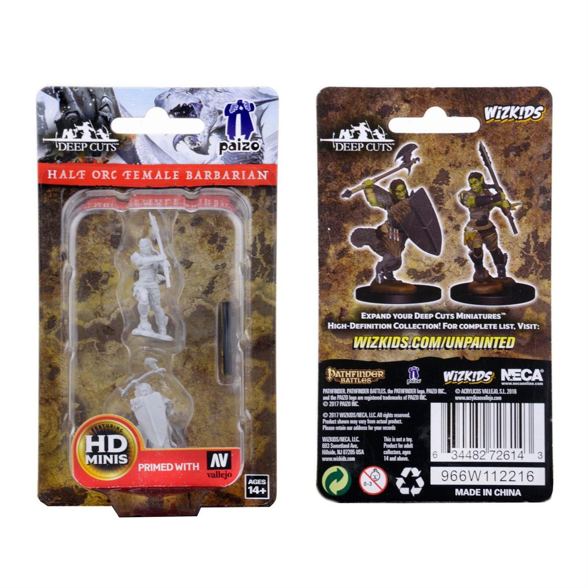 Pathfinder Battles Deep Cuts: Half-Orc Female Barbarian Mini-Figure 2-Pack - Image 3