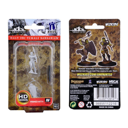 Pathfinder Battles Deep Cuts: Half-Orc Female Barbarian Mini-Figure 2-Pack - Image 3
