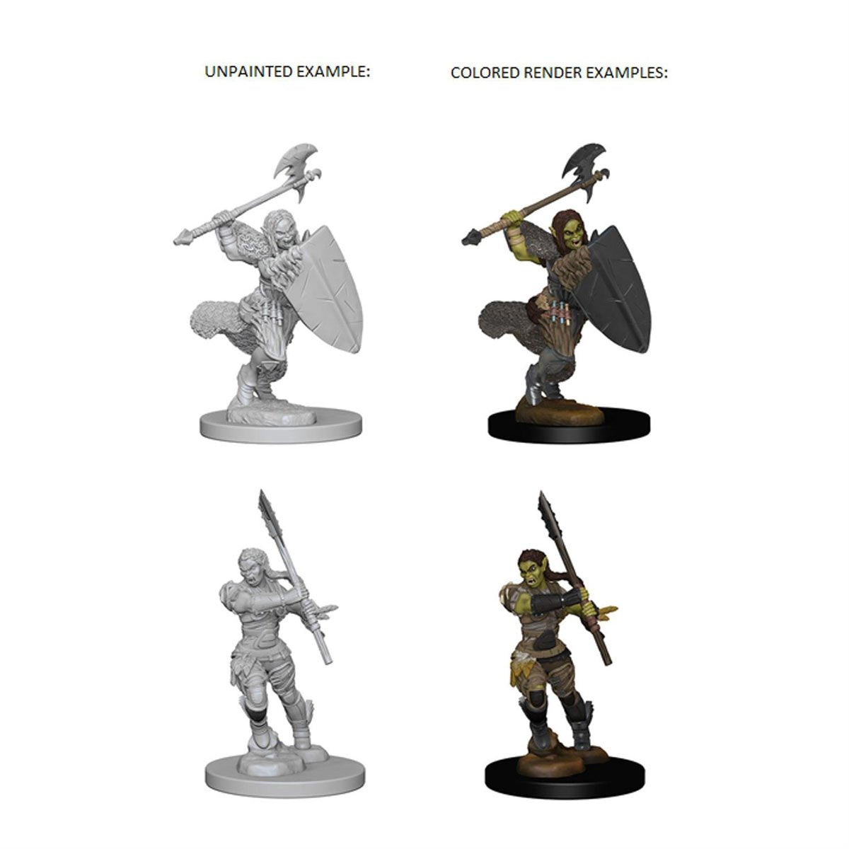 Pathfinder Battles Deep Cuts: Half-Orc Female Barbarian Mini-Figure 2-Pack - Image 4