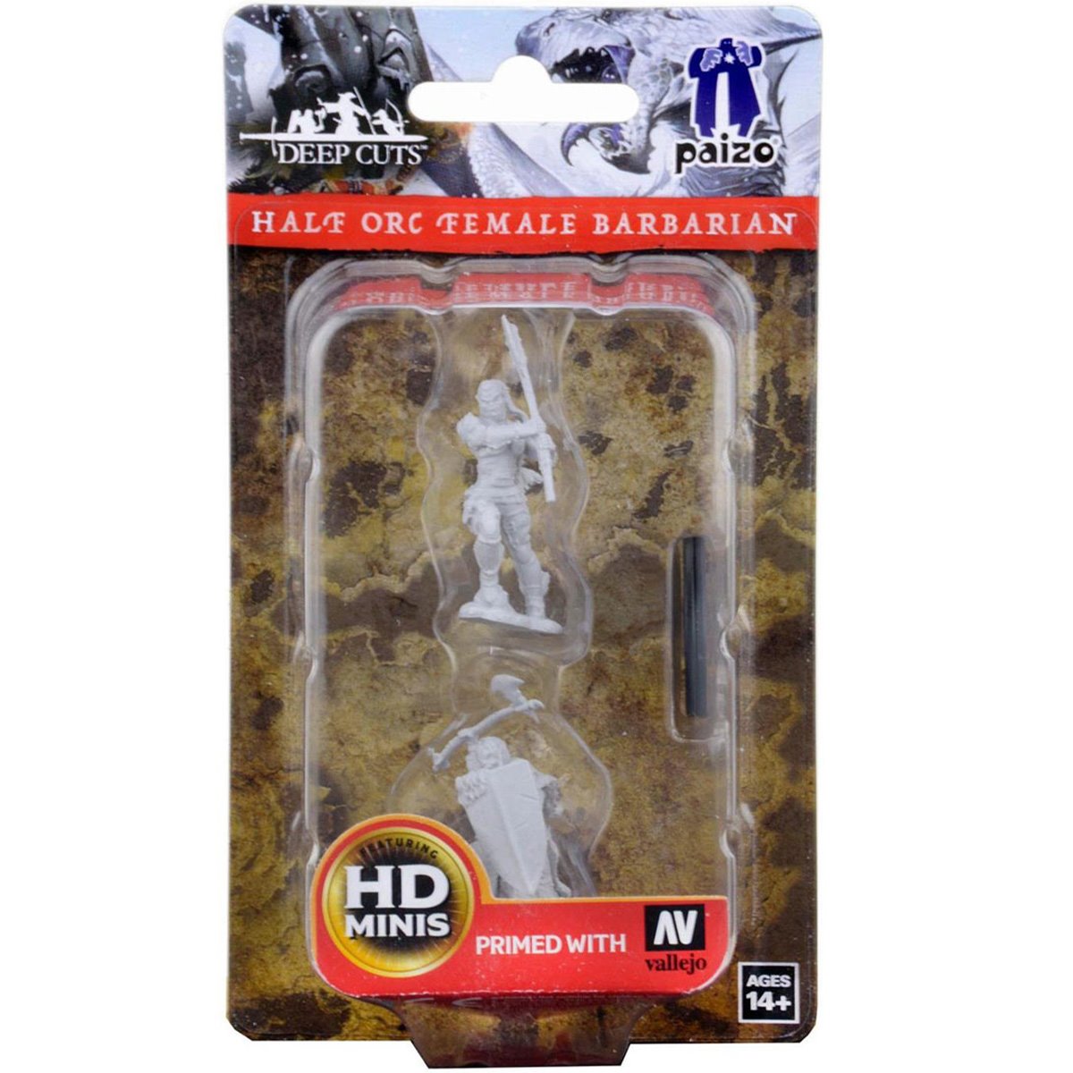 Pathfinder Battles Deep Cuts: Half-Orc Female Barbarian Mini-Figure 2-Pack