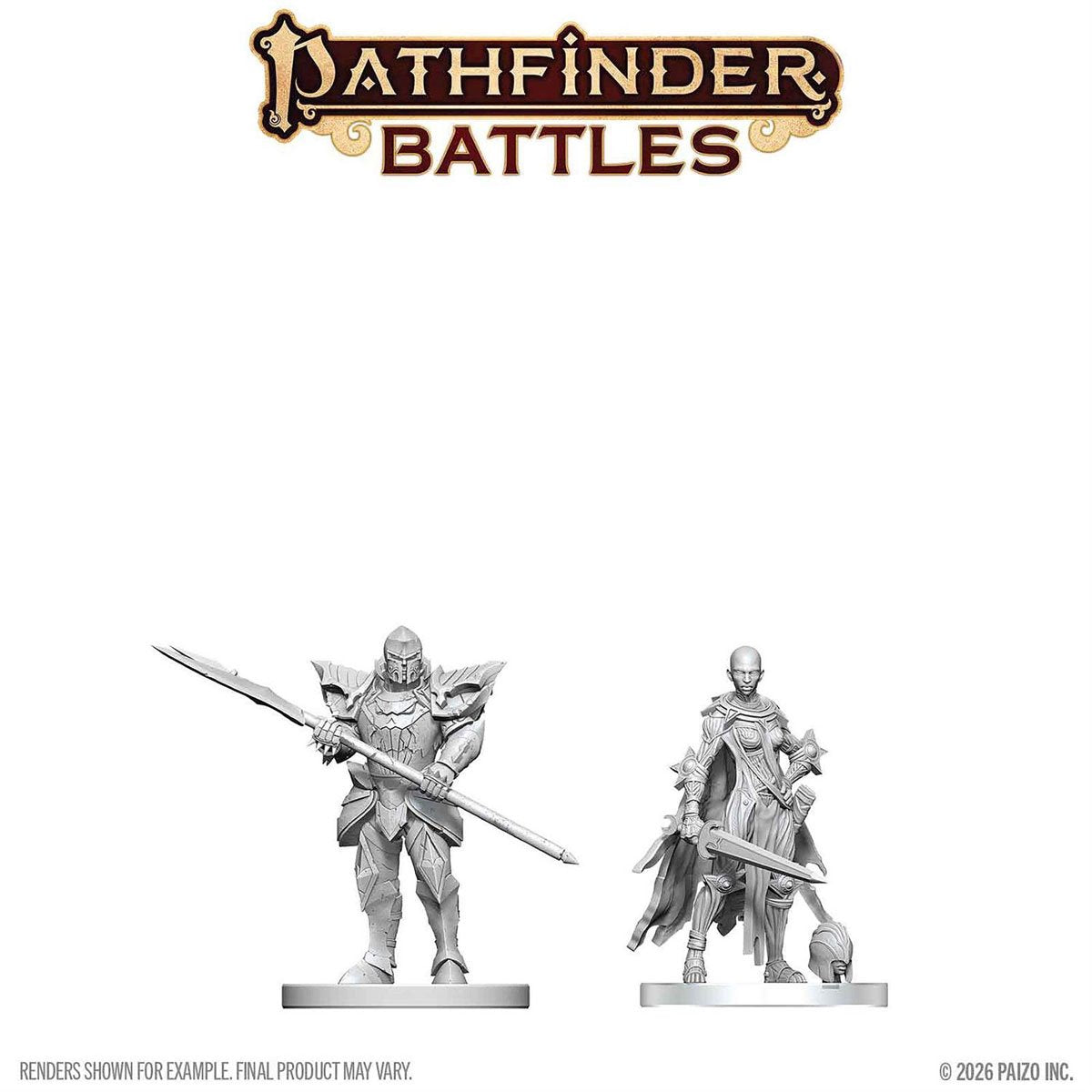 Pathfinder Battles Deep Cuts: Nail and Rack Hellknights Mini-Figure 2-Pack - Image 2