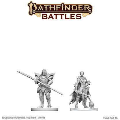 Pathfinder Battles Deep Cuts: Nail and Rack Hellknights Mini-Figure 2-Pack - Image 2