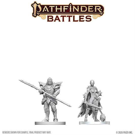 Pathfinder Battles Deep Cuts: Nail and Rack Hellknights Mini-Figure 2-Pack - Image 2