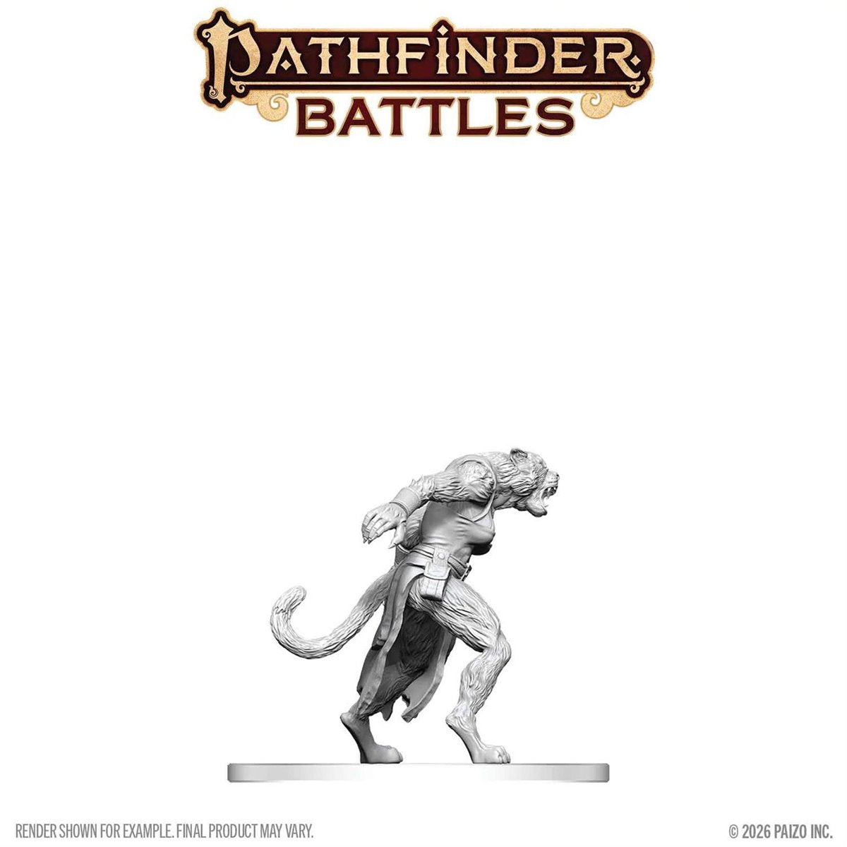Pathfinder Battles Deep Cuts: Weretiger Mini-Figure - Image 2