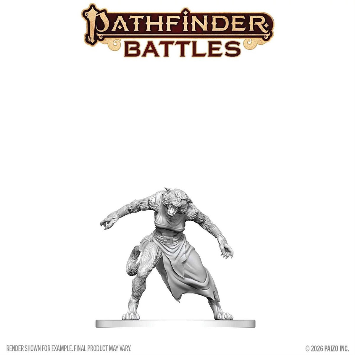 Pathfinder Battles Deep Cuts: Weretiger Mini-Figure - Image 4